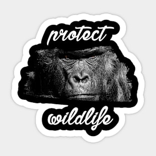 protect wildlife - gorilla Sticker